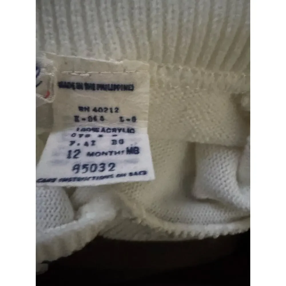 True Vintage x 70s A Little Angel Original Nautical Knit Sweater Vest Set 12M